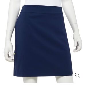EPNY Contrast Tape Trim Pleat Hem Skort